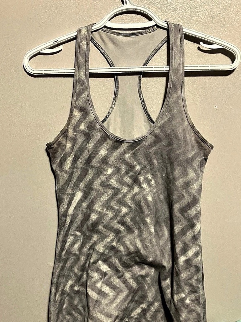 lululemon Gray Geometric Racerback Tank